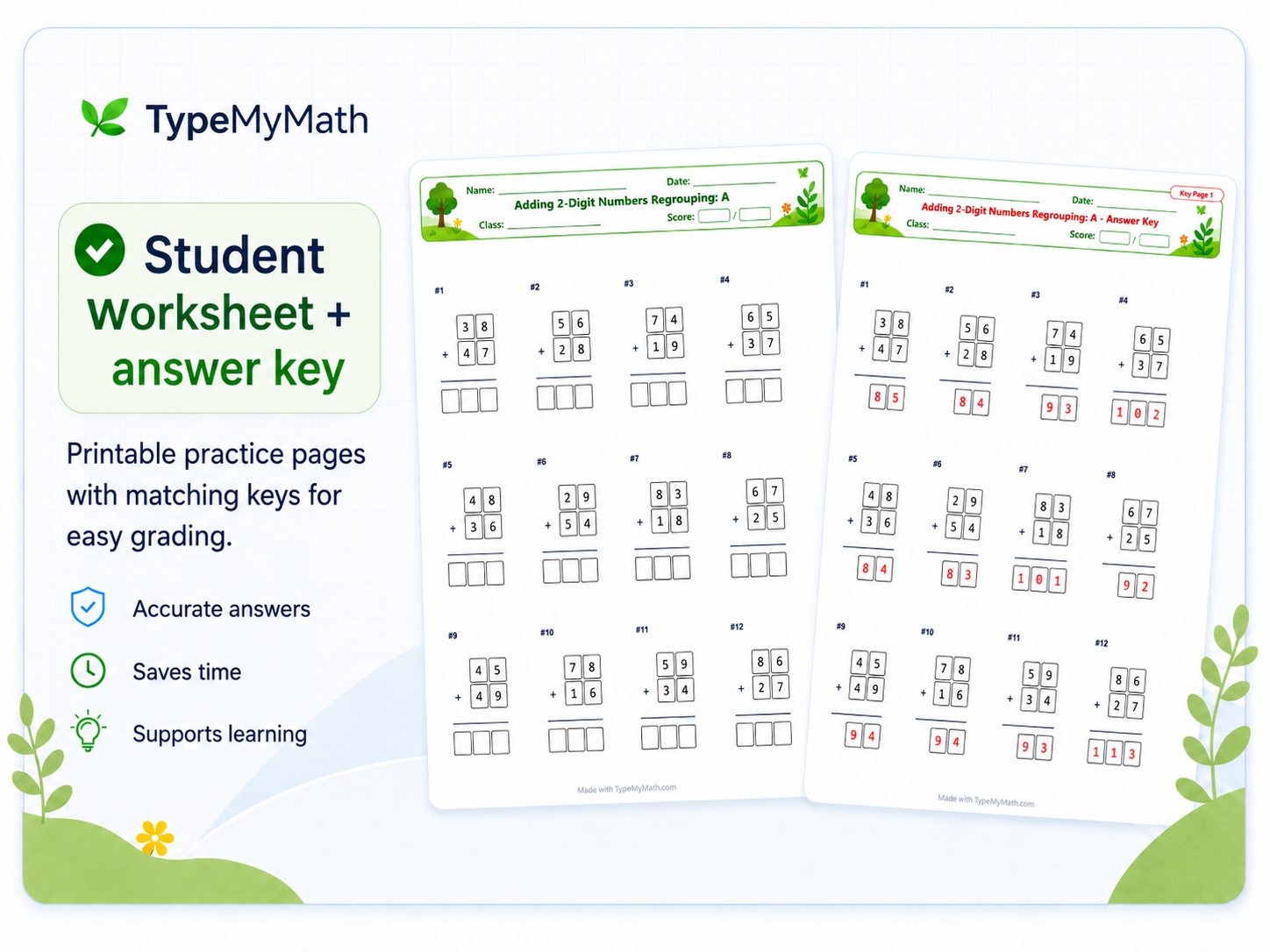 Math Workspace Worksheet TypeMyMath | Math Worksheet Editor for Teachers and Students